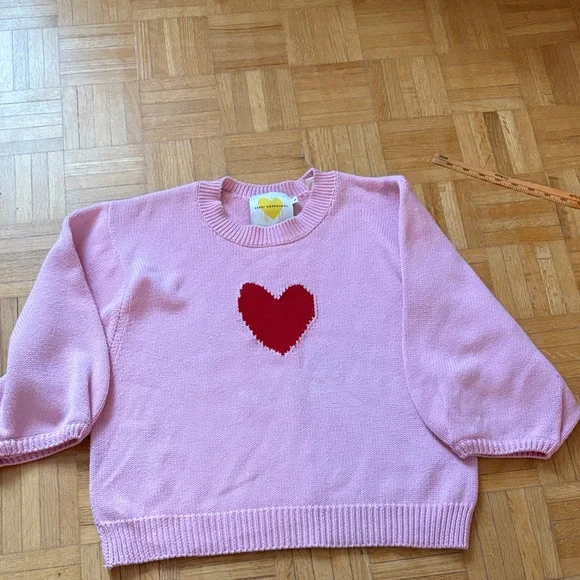 Kerri Rosenthal Pink Heart Knit Sweater - - Picture 1 of 16